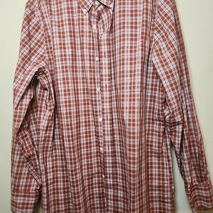 NORDSTROM Regular Fit Button Down Casual Shirt Plaid  Long Sleeves